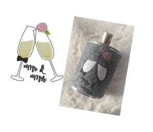 Stickdatei - Hochzeitsgläser Mr. & Mrs.